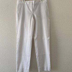 Talbots Curvy Crop Slacks | White | 2P
